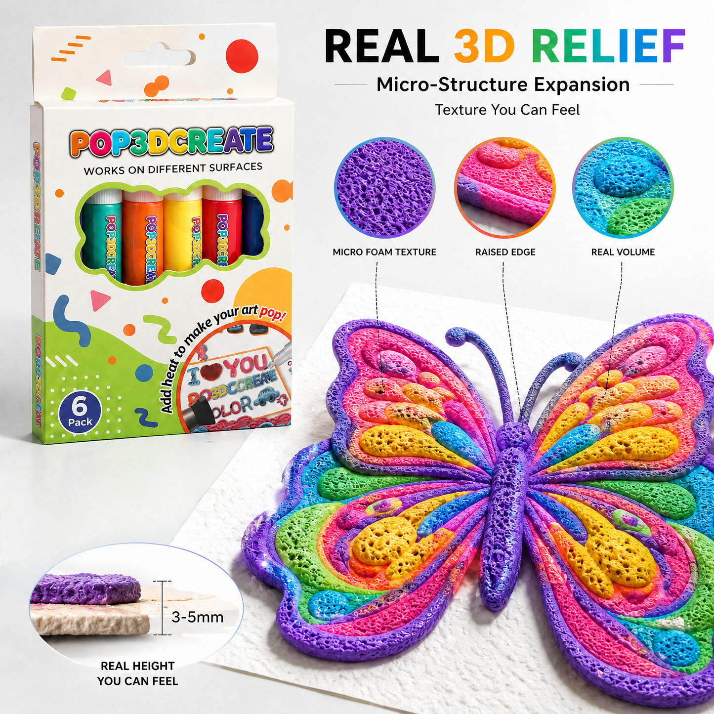 Save 50% by ordering today丨3D Relief Art Pen – Turn Flat Drawings Into Touchable 3D Art💏
