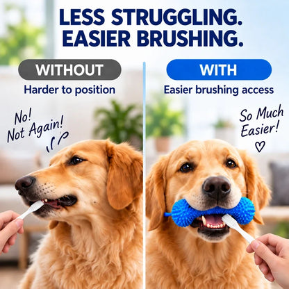 🐶Dog Brushing Aid Chew Support – Easy & Safe Teeth Cleaning Without the Struggle! 🪥