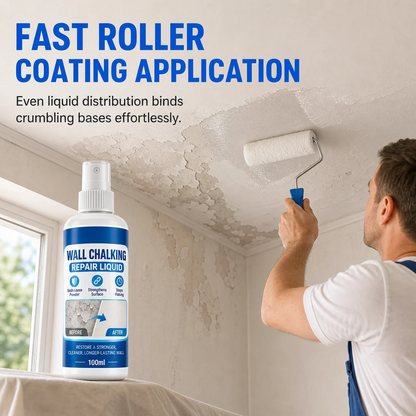 # Wall Repair Liquid  ### Stop Crumbling Walls Before They Get Worse  Seal dusty, chalky and weak wall surfaces with an easy-to-apply repair solution — no complicated tools or professional skills required.