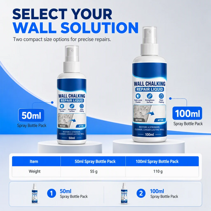 # Wall Repair Liquid  ### Stop Crumbling Walls Before They Get Worse  Seal dusty, chalky and weak wall surfaces with an easy-to-apply repair solution — no complicated tools or professional skills required.