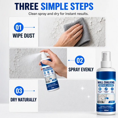 # Wall Repair Liquid  ### Stop Crumbling Walls Before They Get Worse  Seal dusty, chalky and weak wall surfaces with an easy-to-apply repair solution — no complicated tools or professional skills required.