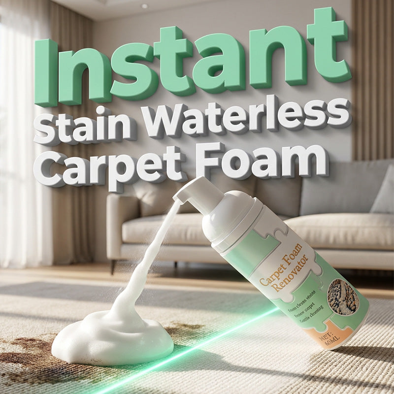 🔥Limited Time Promotion 50% OFF🔥Waterless Carpet Foam Stain Remover with Towel（1）