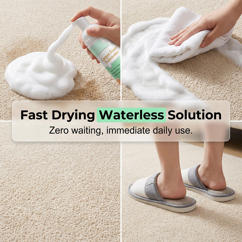 🔥Limited Time Promotion 50% OFF🔥Waterless Carpet Foam Stain Remover with Towel（1）